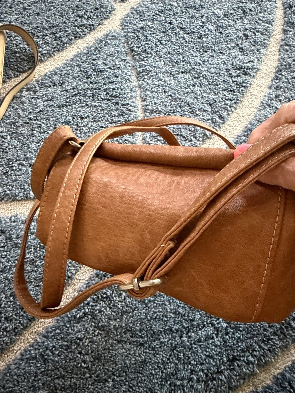 Gently Used..Tan Leatherette Mini Backpack